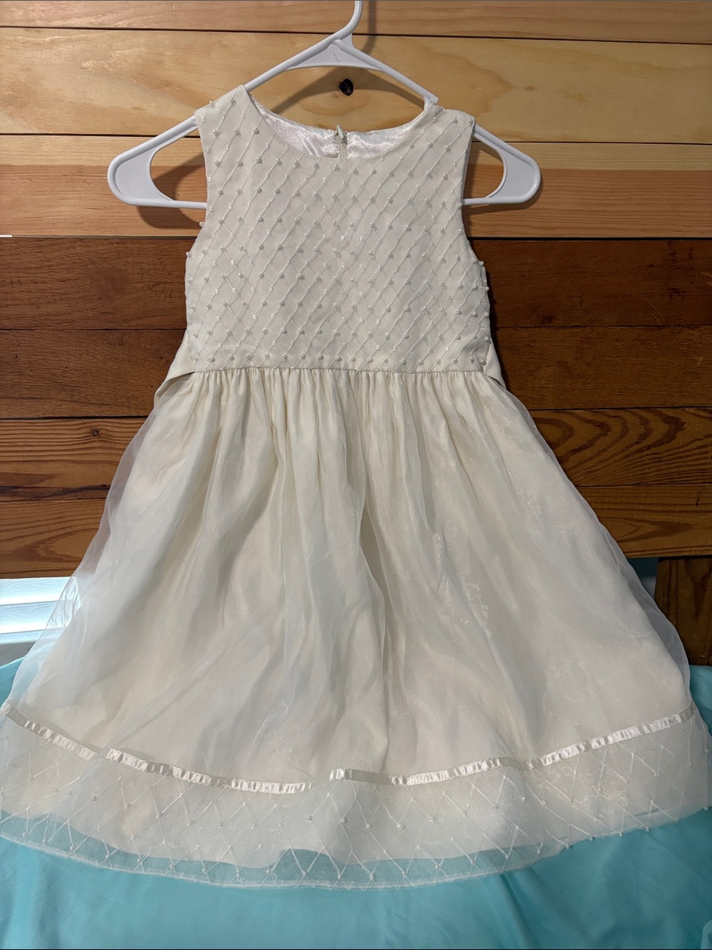 Cinderella Ivory Sparkle Organza Formal Dress